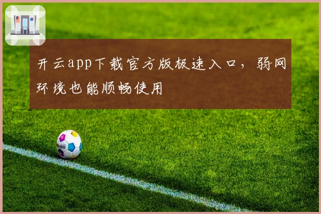 开云app下载官方版极速入口,弱网环境也能顺畅使用